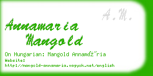 annamaria mangold business card